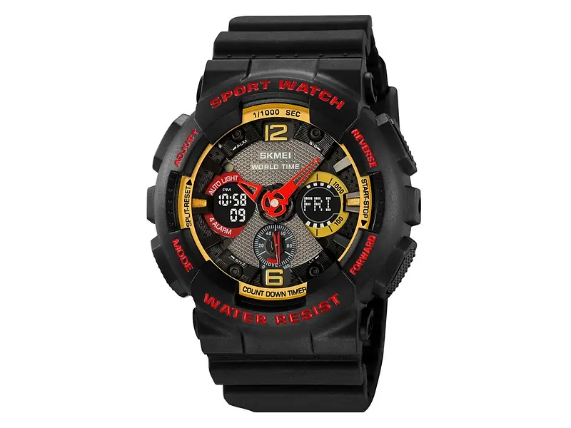 Чоловічий наручний годинник 2118BKRD Black-Red Skmei acs0030266 - фото 2