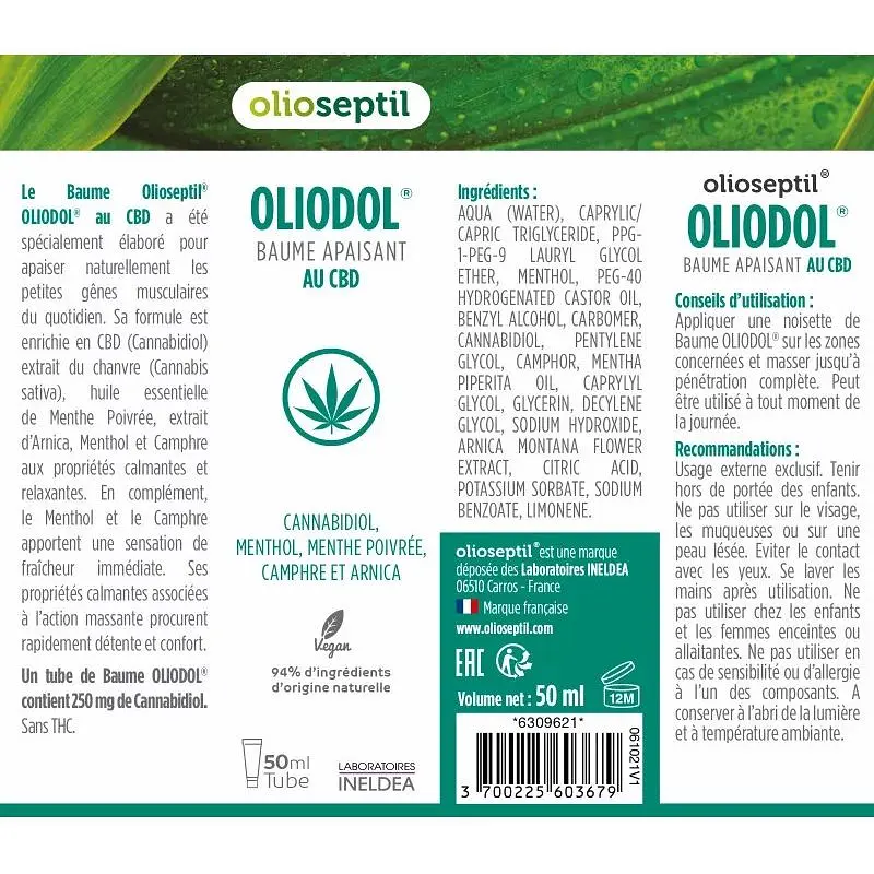 Бальзам Olioseptil Оліодол з CBD 50 мл - фото 2