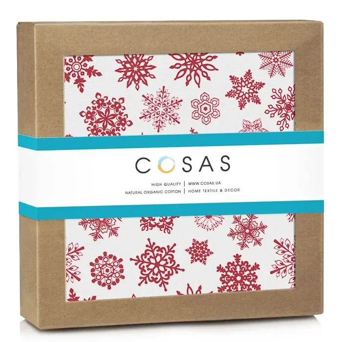 Фланелева пелюшка Cosas Snowflakes 80х80 см біло-червона (FlannelDiapers_SnowflakesRedWhite_80x80) - фото 6