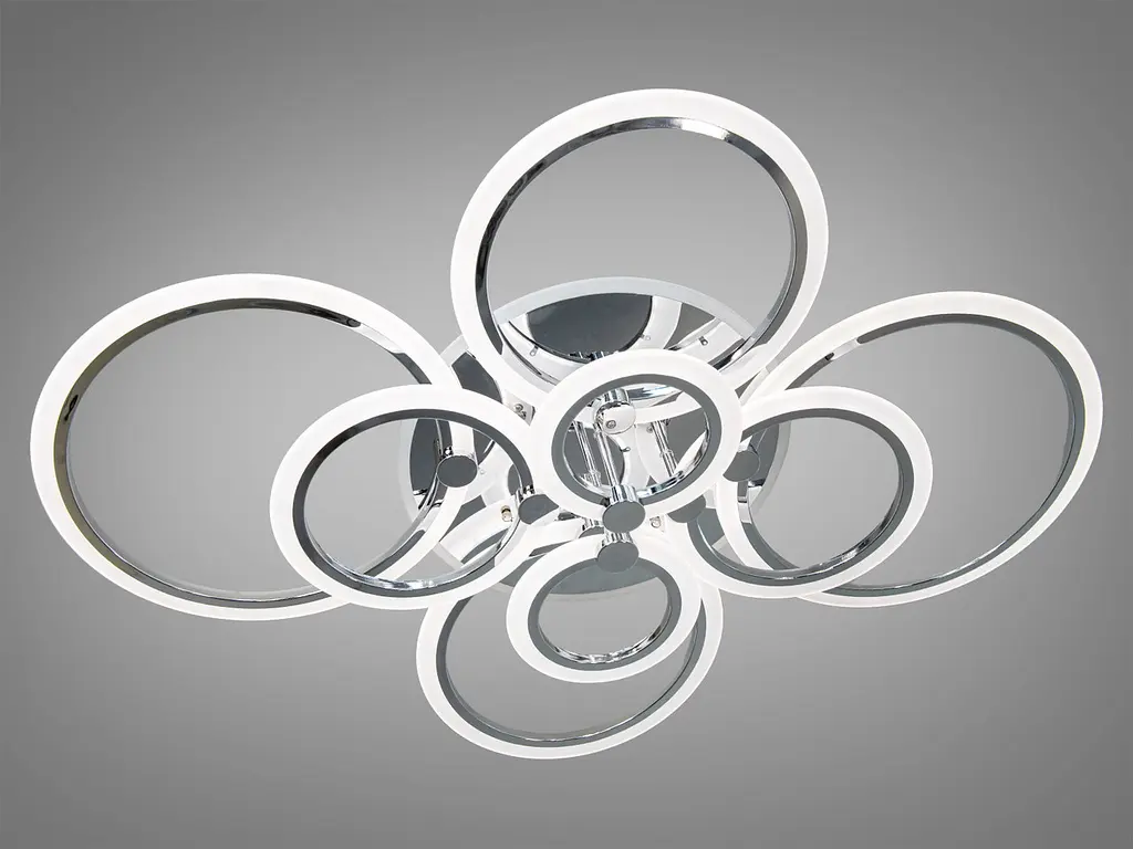 Люстра стельова LED Diasha A8022/8HR Ring, 175W, 3200K-6500K, акрил, сучасний стиль з пультом управління - фото 4