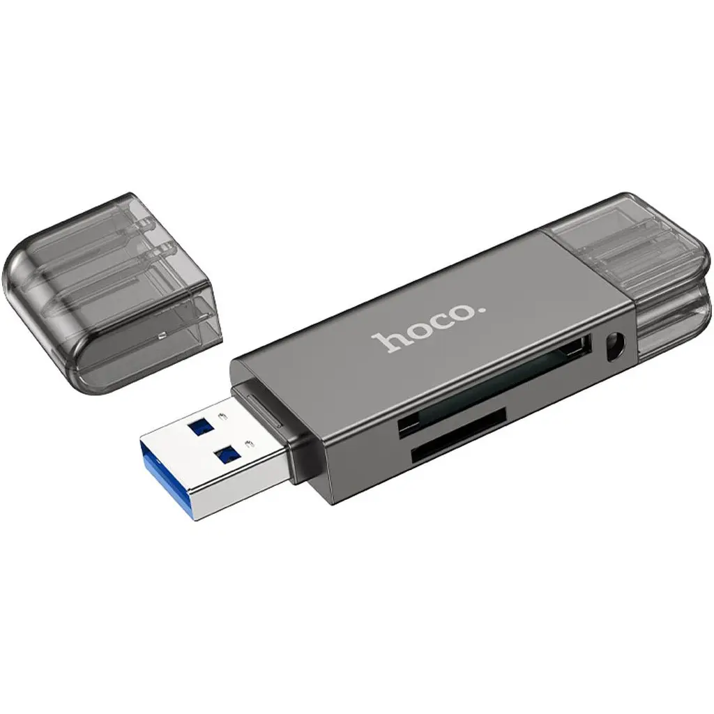Кардрідер Hoco HB39 2-in-1 Metal Gray (604819) [168991] - фото 4