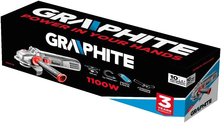 Шліфмашина кутова 125мм 1100Вт Graphite teh0025524 - фото 6