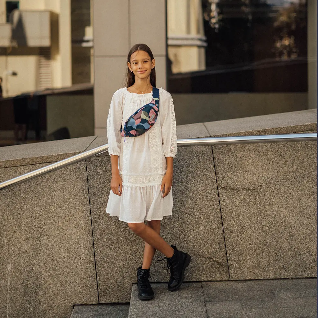 Сумка-бананка Bagland Bella 2 л сублімація 852 різнобарвна(00202664) - фото 5