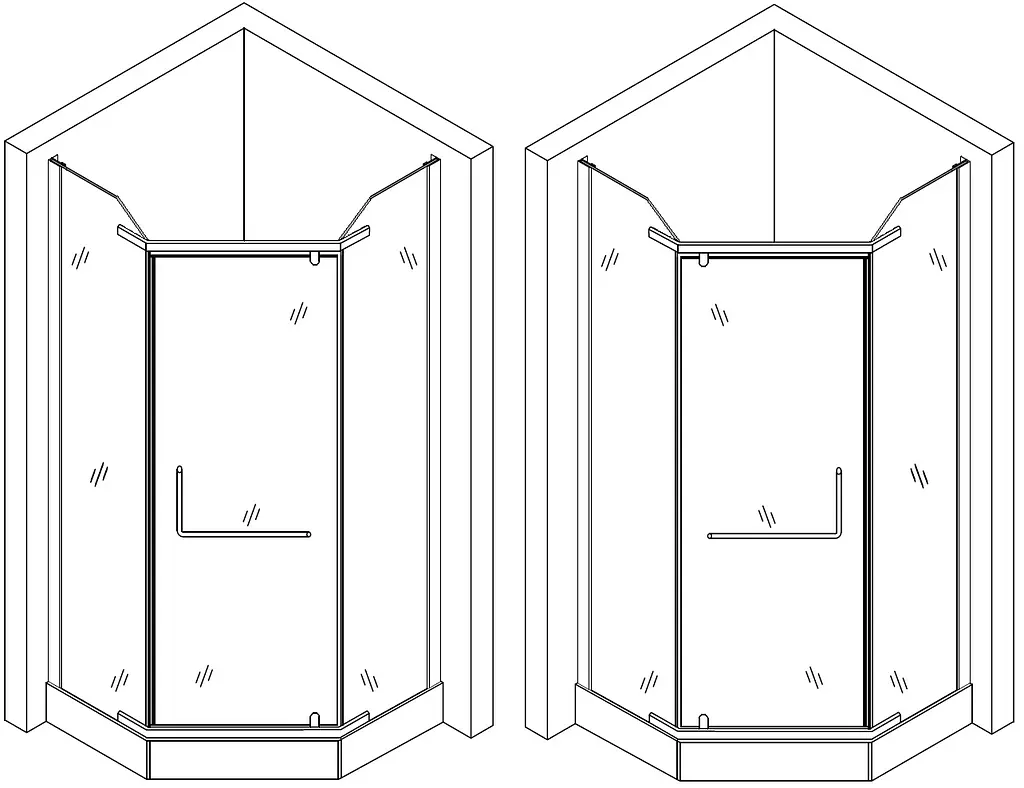 Душова кабіна Bravo RABA L90TB (L90BT), п'ятикутна - фото 2