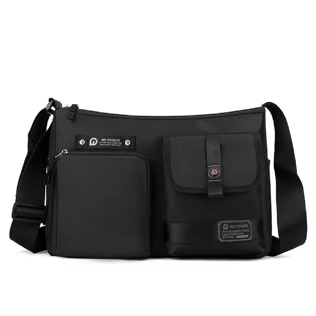 Горизонтальний текстильний месенджер Confident AT08-1867A чорний - фото 5
