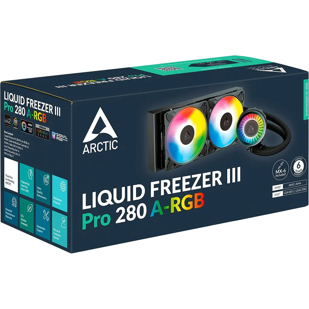 СВО Arctic Liquid Freezer III Pro 280 A-RGB Black (ACFRE00183A) - фото 6