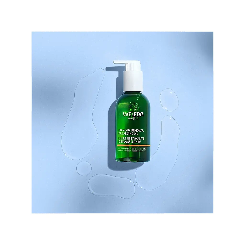 Гідрофільна олія Weleda Make-Up Removal Cleansing Oil З органічним гамамелісом для сухої та чутливої шкіри 150 мл (4001638589598) - фото 4