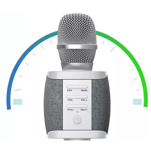 Караоке микрофон Tosing XR-27 беспроводной портативный 2 в 1 функция Bluetooth колонки + режим фонограммы серый (XR-27_1340) - фото 3