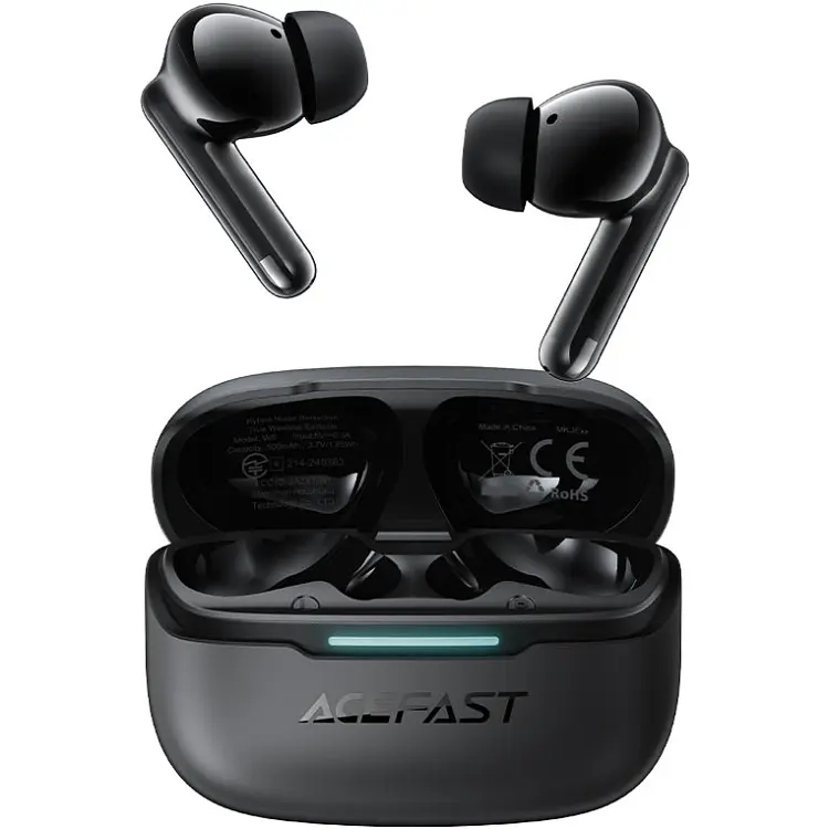 Навушники TWS Acefast W5 hybrid noise reduction black - фото 4