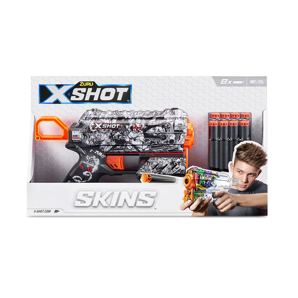 Швидкострільний бластер Zuru X-Shot Skins Flux Illustrate, 8 патронів (36516D) - фото 6