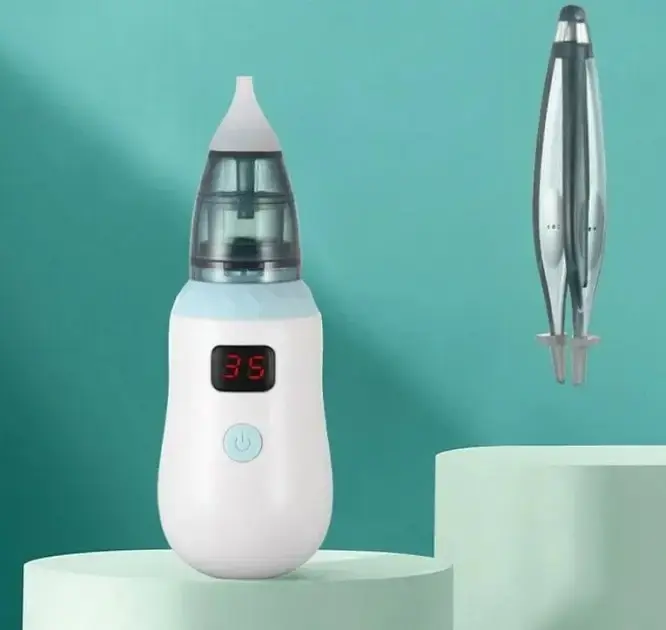 Аспіратор дитячий акумуляторний 2-в-1 BABY NOSE з LED-дисплеєм та регулятором потужності (WO-19) - фото 3