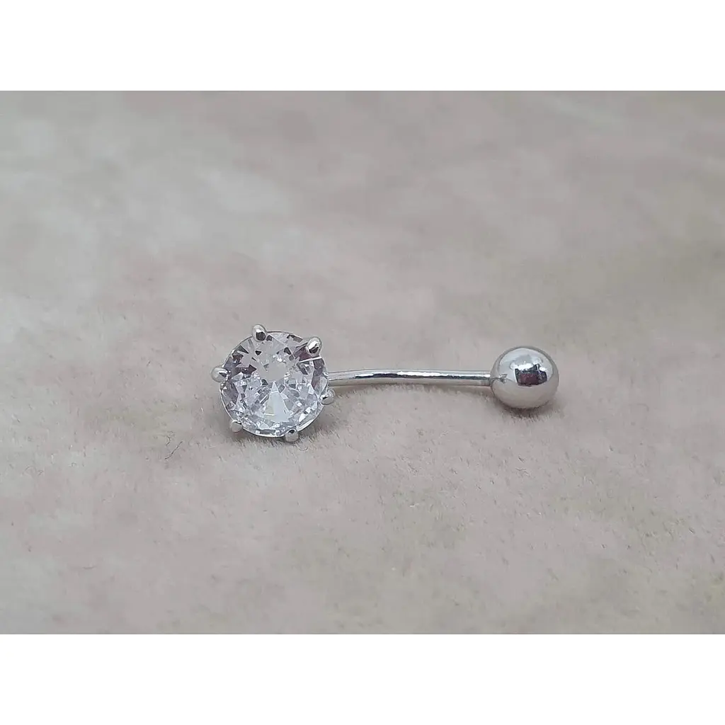 Серебряная серьга для пирсинга пупка Ирий. 6031 - фото 2