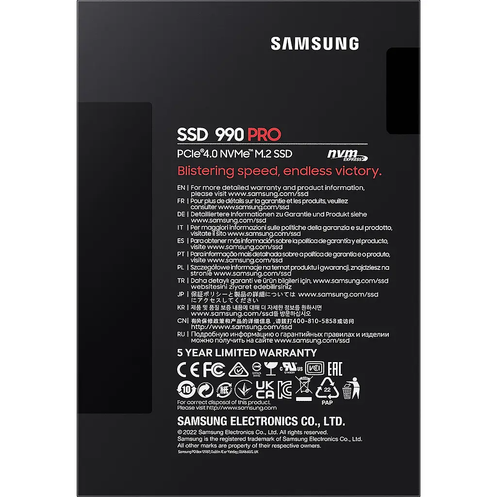 SSD накопичувач Samsung 990 PRO 4TB (MZ-V9P4T0BW) [116158] - фото 8
