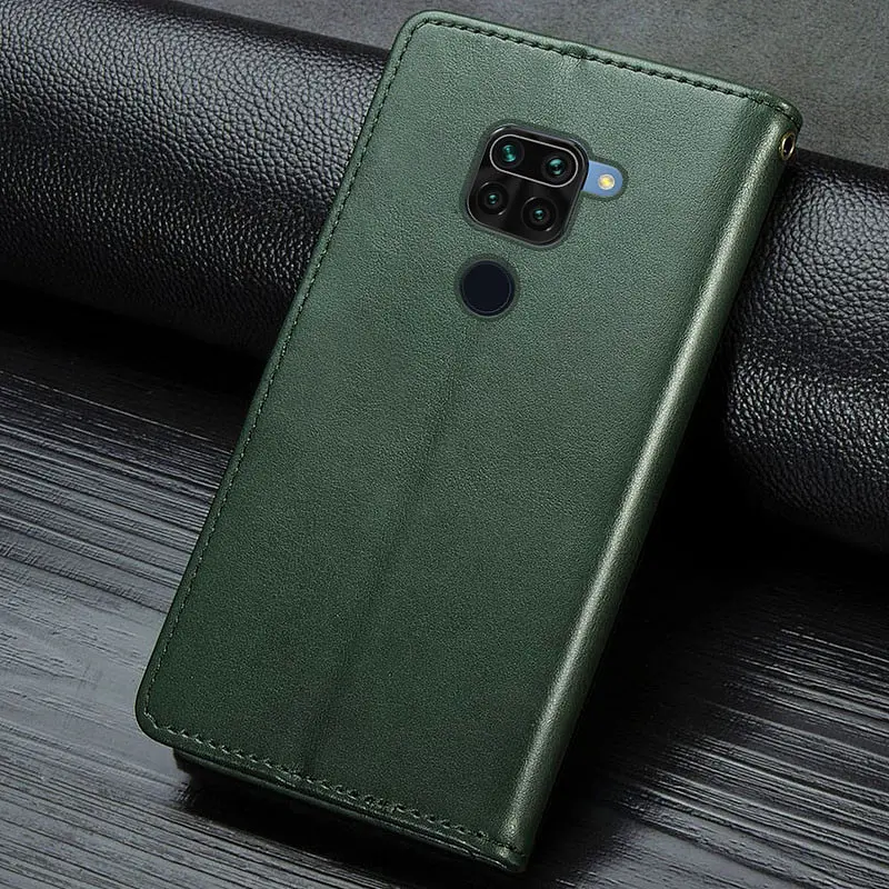 Шкіряний чохол-книжка GETMAN Gallant (PU) для Xiaomi Redmi Note 9 / Redmi 10X Зелений - фото 5