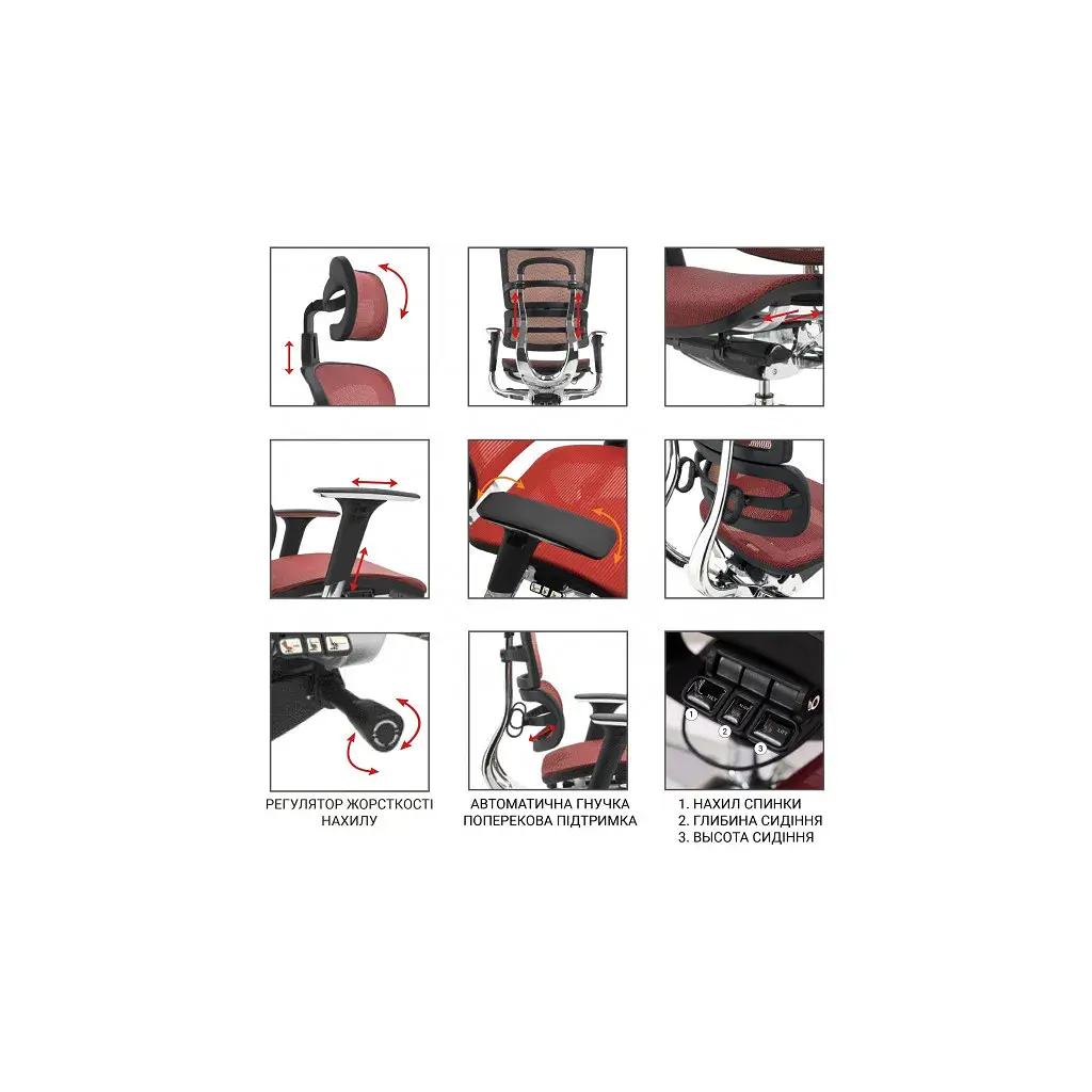 Офісне крісло GT Racer X-802L Black (X-802L Black (W-21)) - фото 9