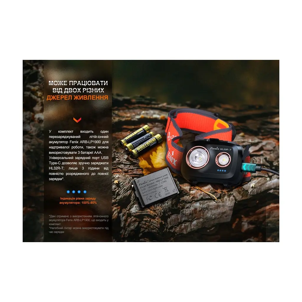 Ліхтар Fenix HL32R-T Red (HL32R-TR) - фото 2