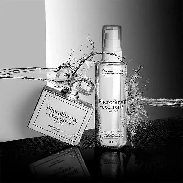 Масажна олія з феромонами для чоловіків PheroStrong Massage Oil Exclusive, 100 мл - фото 2