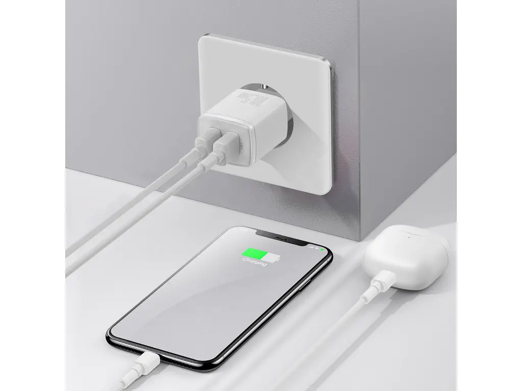 Мережевий зарядний пристрій Baseus Compact Charger 2U 10.5W White (CCXJ010202) [74462] - фото 6