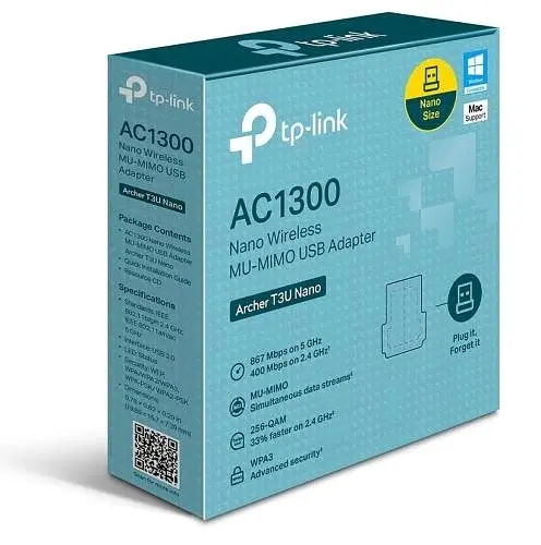 Сетевой адаптер USB Archer T3U Nano, Black TP-Link teh0024067 - фото 3