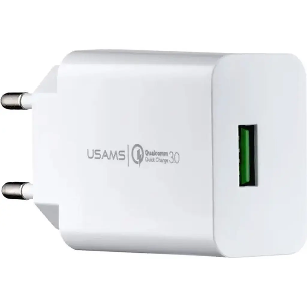 Сетевое зарядное устройство Usams T48 KiT T22 18W + Cable U-Turn USB-A to micro-USB White [160792] - фото 3