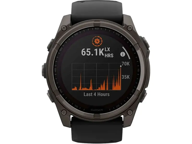 Спортивний годинник Garmin Fenix 8 51mm Solar Sapphire Carbon Gray DLC Titanium w. Black/Pebble Gray S. Band (010-02907-10/11) - фото 6