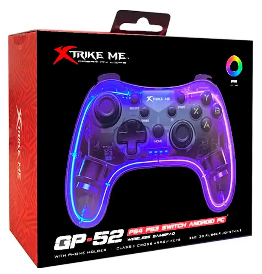 Беспроводной геймпад XTRIKE ME GP-52 с подсветкой Bluetooth Android iOS Play Station 3/4 Nintendo - фото 5
