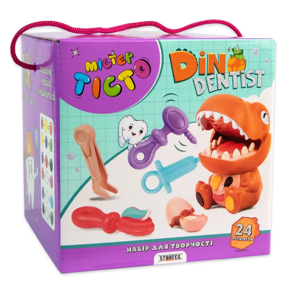 Дитячий набір для творчості "Містер тісто Dino Dentist" 41020, 24 предмети - фото 2