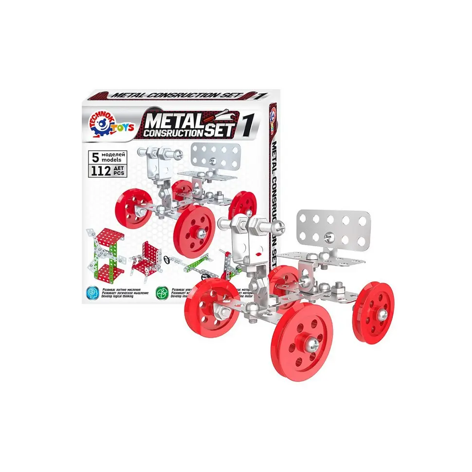 Дитячий Конструктор металевий ТехноК 6399TXK 112 деталей - фото 2