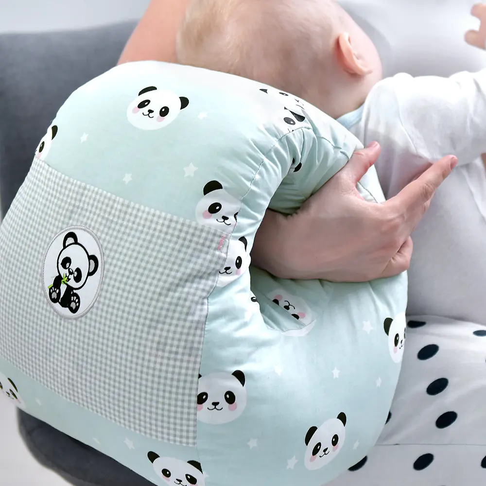 Подушка для годування Papaella Mini Панда, 28х30 см, м'ята (8-31999) - фото 12