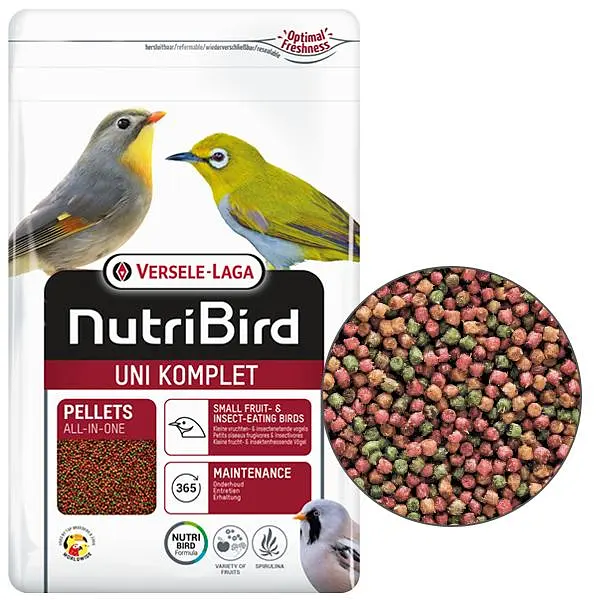 Корм для малих фрукто- та комахоїдних птахів Versele-Laga NutriBird Uni Komplet Верселе-Лага НУТРІБЕРД Уні 1 кг (221440)