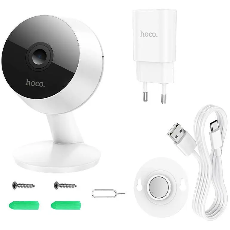 IP-камера для відеоспостереження Hoco D3 Indoor HD White (623353) [143163] - фото 6