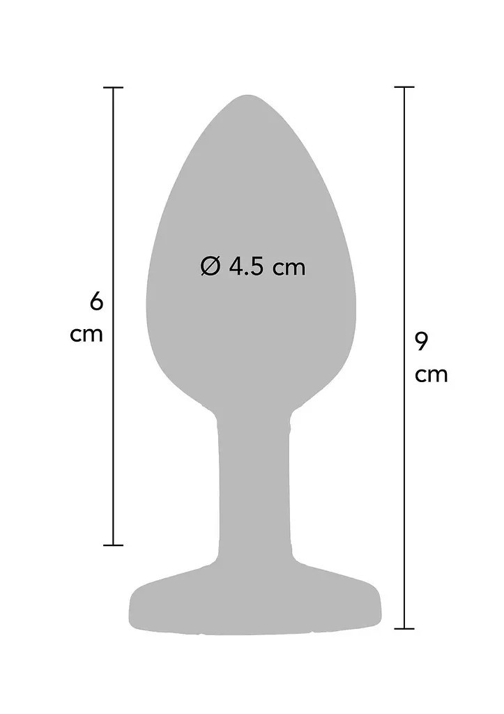 Анальна пробка ToyJoy Diamond Booty Jewel Large, 9 см (чорний) - фото 4