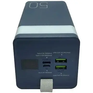 Зовнішній акумулятор Remax RPP-321 Chinen 50000 mAh синя - фото 2
