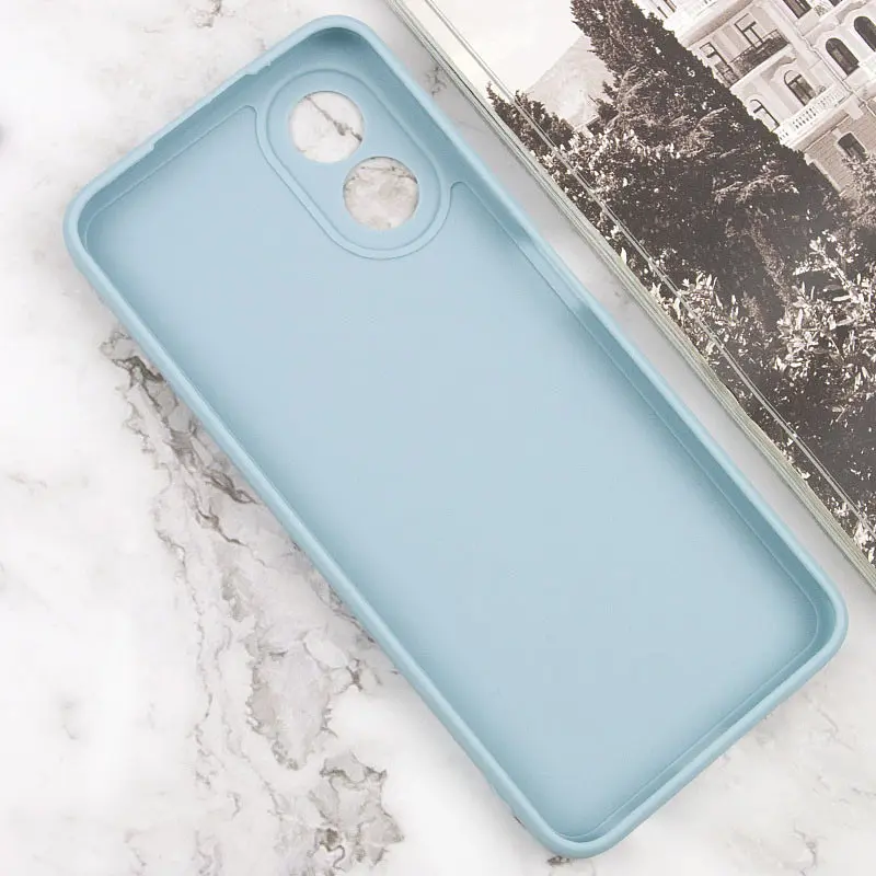 Силиконовый чехол Candy Full Camera для Oppo A38 / A18 Серый / Smoky Gray - фото 3