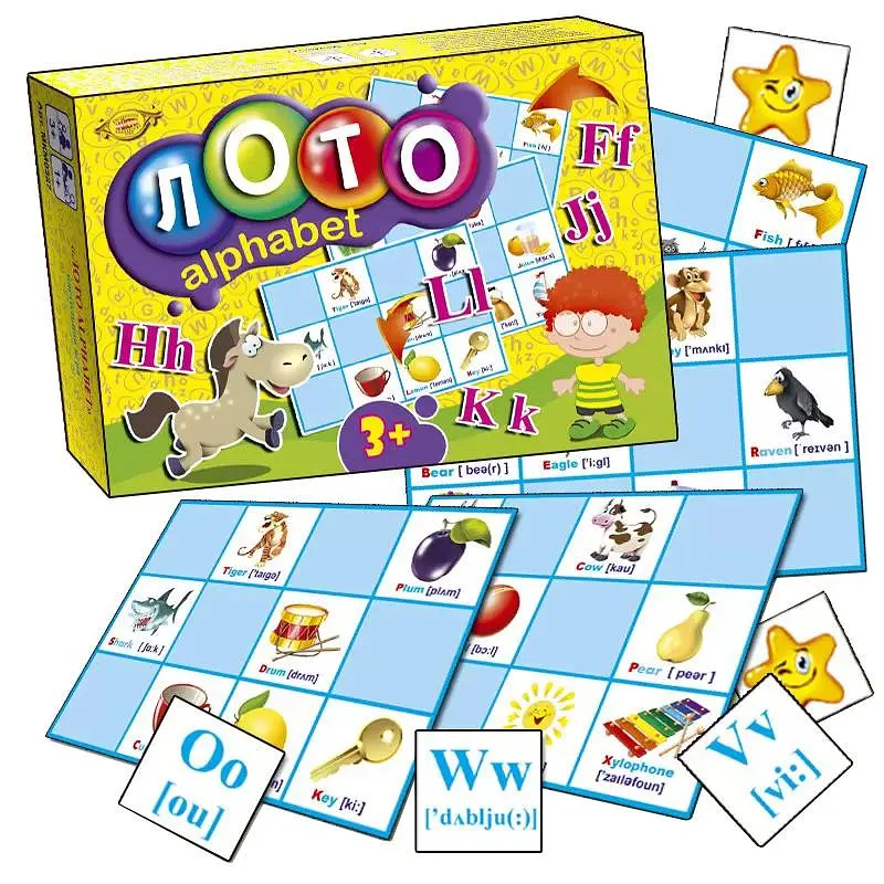 Настільна гра Майстер Лото ALPHABET 20,5х14х3,5 см від 3 років Блакитний (SR-113-N-921) - фото 2