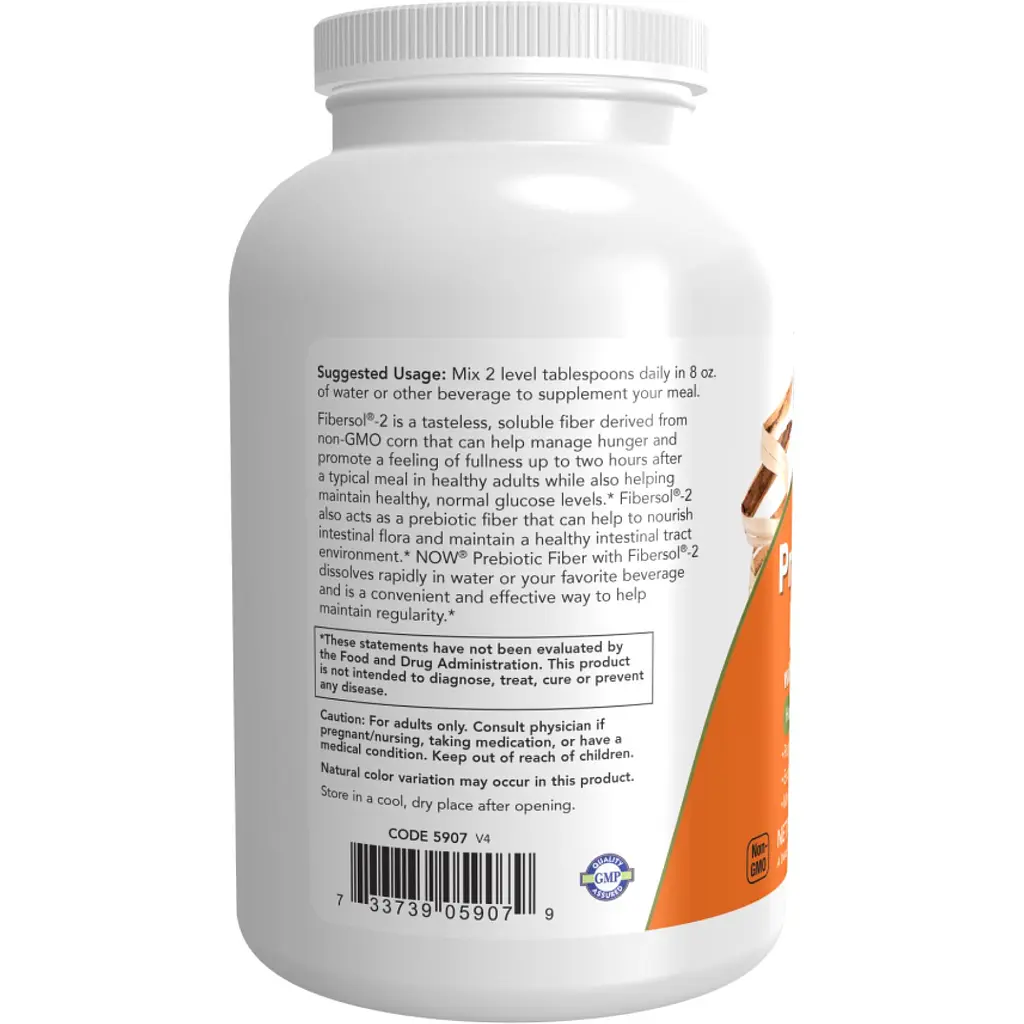 Пищевые волокна с пребиотиками Now Foods Prebiotic Fiber with Fibersol-2 Powder 340 г - фото 3