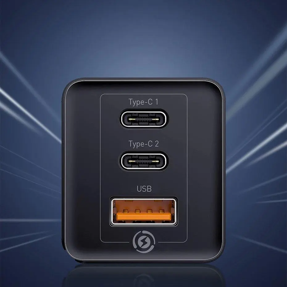 Мережевий зарядний пристрій Baseus GaN2 Pro Quick Charger 1 USB + 2Type-C 65W CCGAN2P-B01 Black - фото 5