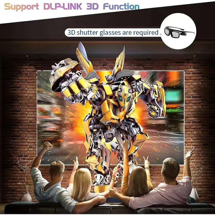 Портативный проектор Full HD TouYinger G5 с аккумулятором 15000 mAh XPRO (G5 (battery)_22399) - фото 15