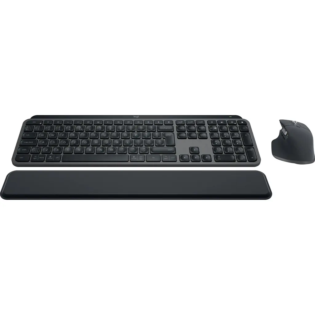 Комплект (клавіатура + миша) Logitech MX Keys S Plus Palmrest Wireless UA Graphite (920-011614) [94354] - фото 2