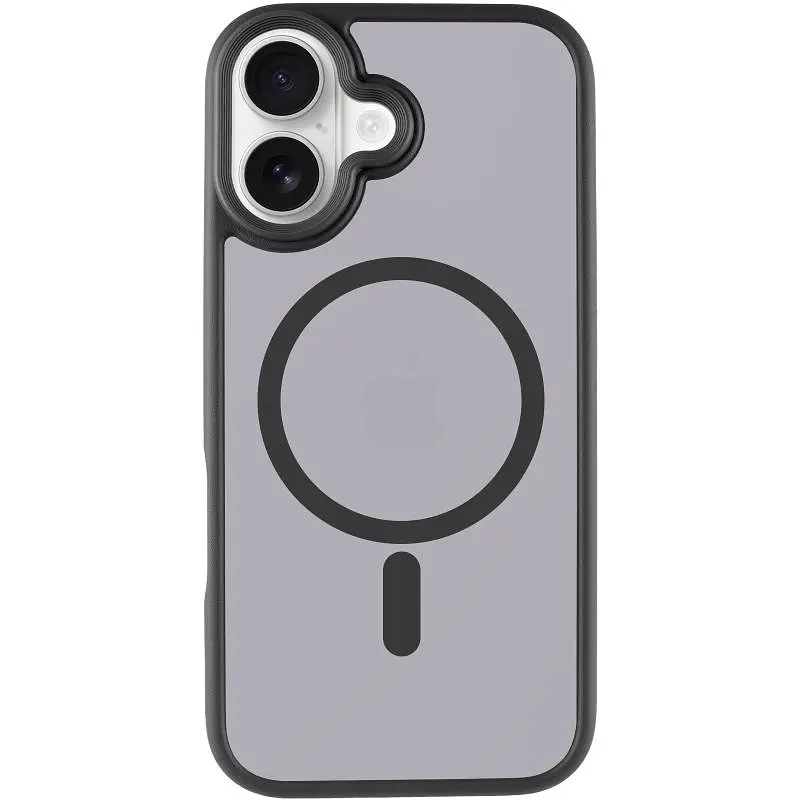 TPU+PC чохол Metal Buttons with MagSafe для Apple iPhone 17 (6.3) Чорний / Black - фото 2