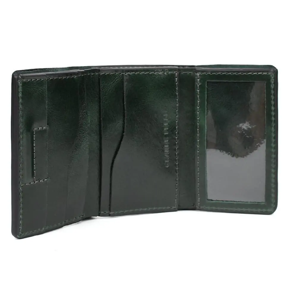 Небольшой женский кожаный кошелек Grande Pelle 8х10х2 см acs0032198 - фото 2