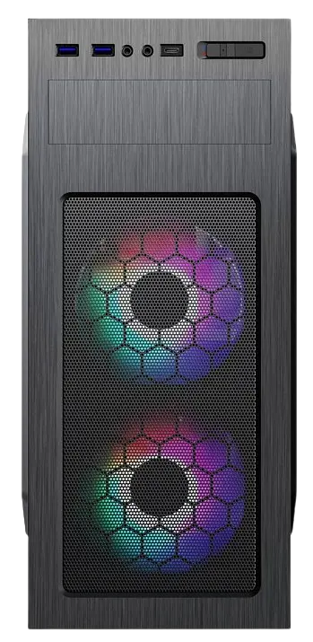 Корпус GameMax MT525-2U3TYC 500W FRGB Black (MT525-2U3TYC-500B) - фото 2