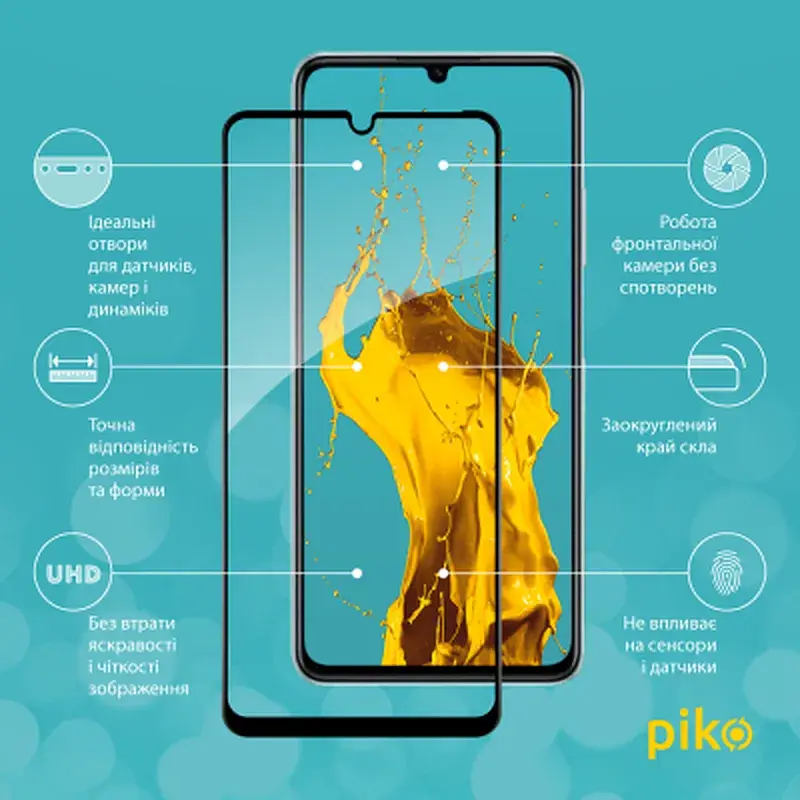 Скло захисне Piko Full Glue ZTE Blade A72S Black (1283126575846) - фото 2