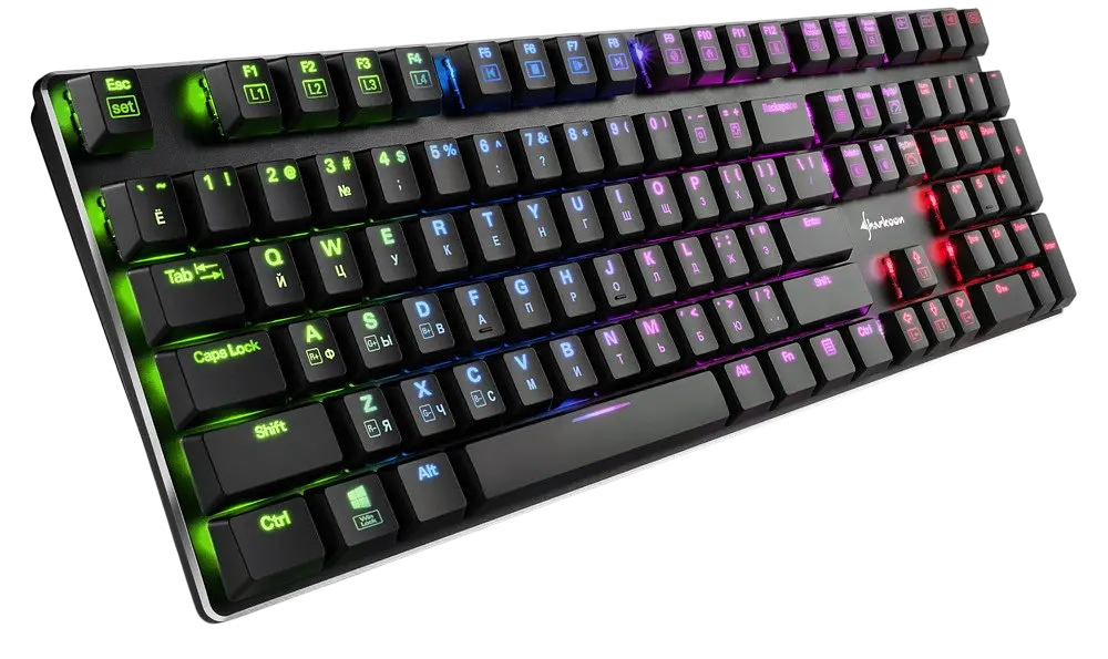Клавиатура Sharkoon Purewriter Red Switch RGB Black (SPW-RS-B) - фото 2