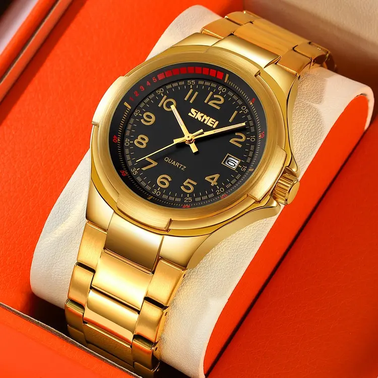 Чоловічий наручний годинник 9320GDBK Gold-Black Skmei acs0030921 - фото 4