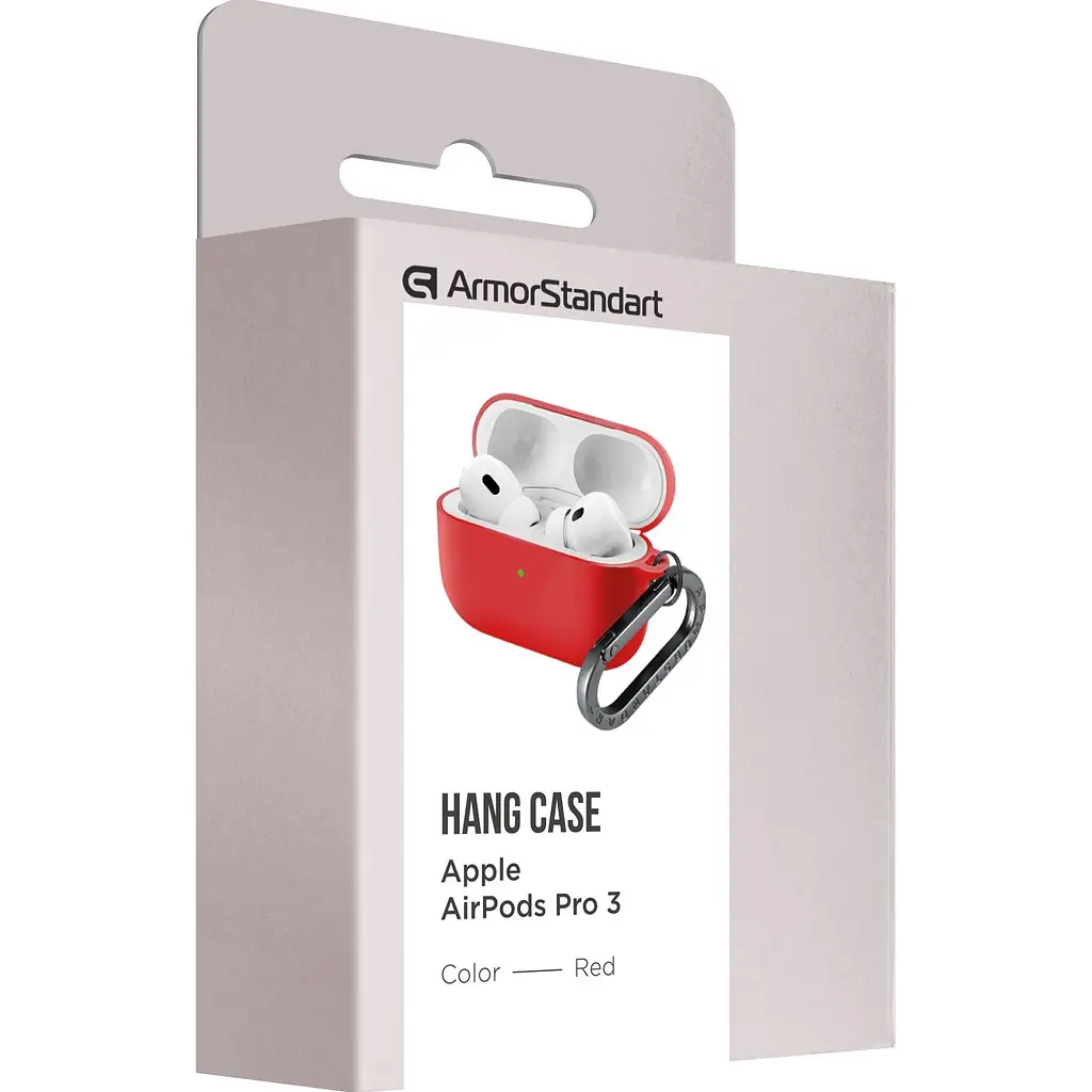 Чохол ArmorStandart Hang Case для Apple AirPods Pro 3 Red (ARM88282) [149505] - фото 3