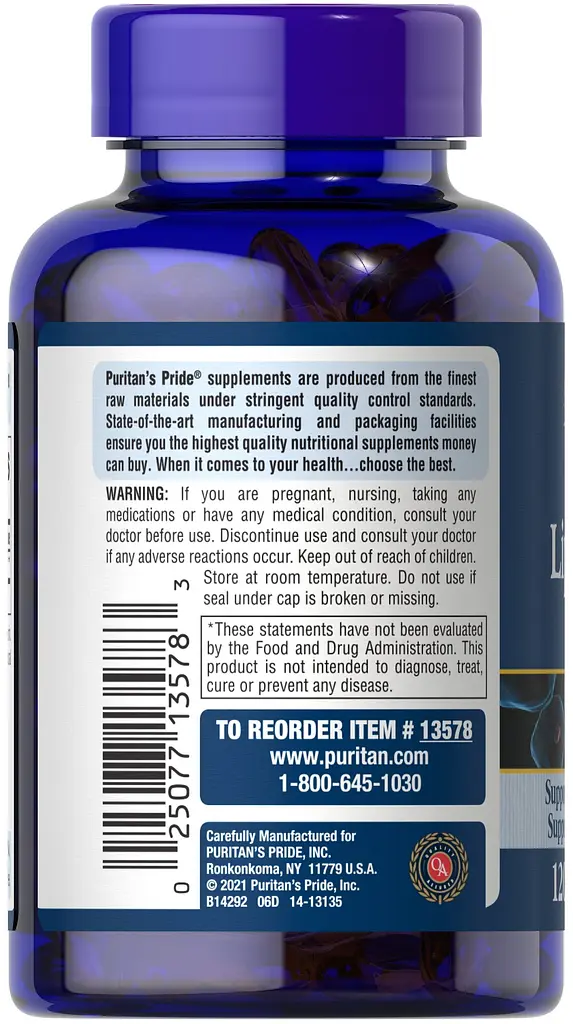 Альфа-липоевая кислота Puritan's Pride Alpha Lipoic Acid 300 mg 120 капсул - фото 3