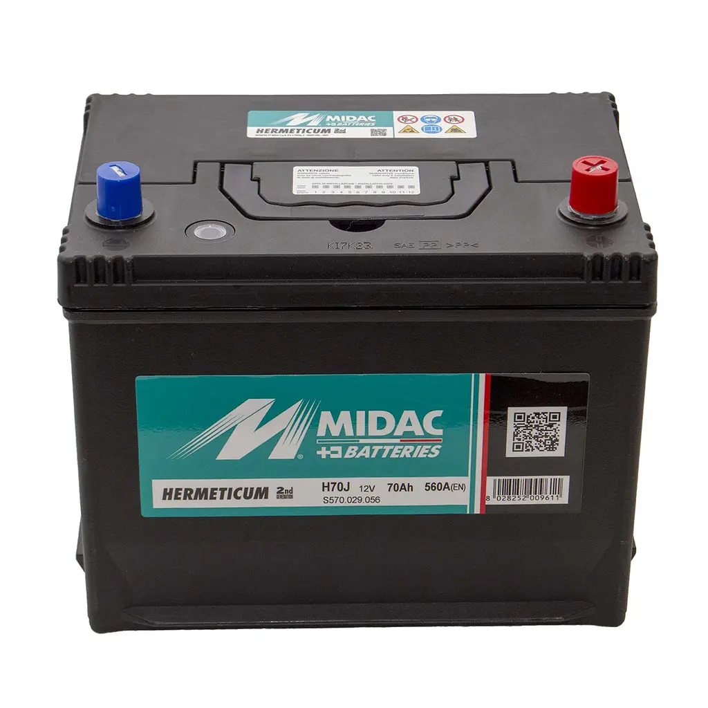 Аккумулятор 6СТ-70A MIDAC HERMETICUM Asia, 12V, 70Ah (-/+) евро, EN560А - фото 2