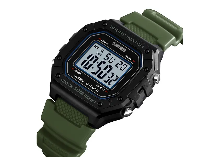 Чоловічий наручний годинник 1496AG Army Green Skmei acs0030718 - фото 3