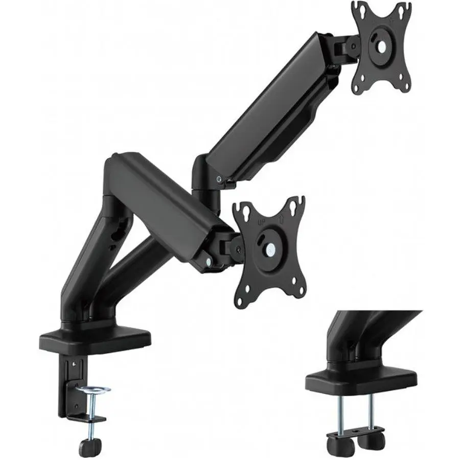 Кронштейн настільний для двох моніторів 17-32 дюйми OfficePro OPMA-412 Black - фото 3